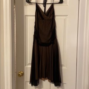 Halter top black party dress